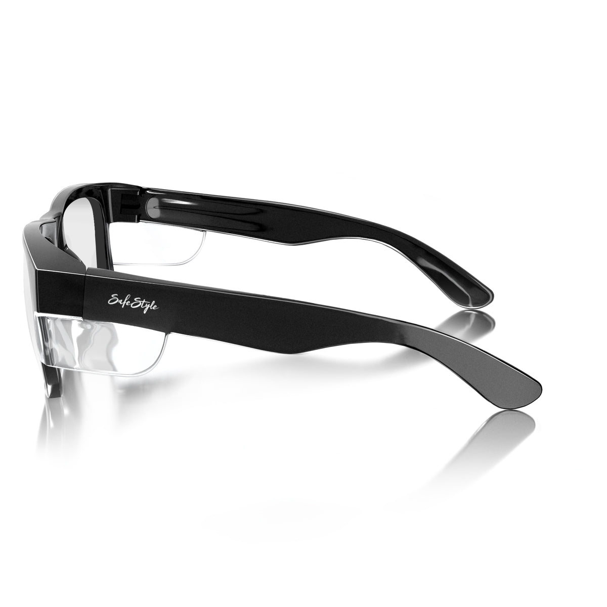SafeStyle Fusions prescription safety glasses in Black — side view