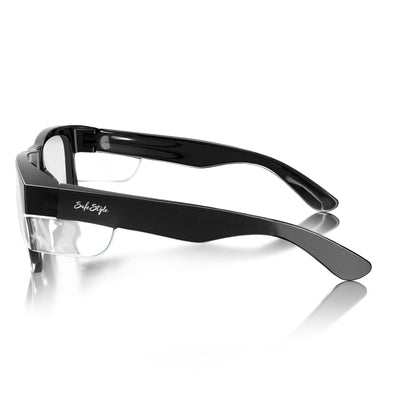 SafeStyle Fusions prescription safety glasses in Black — side view