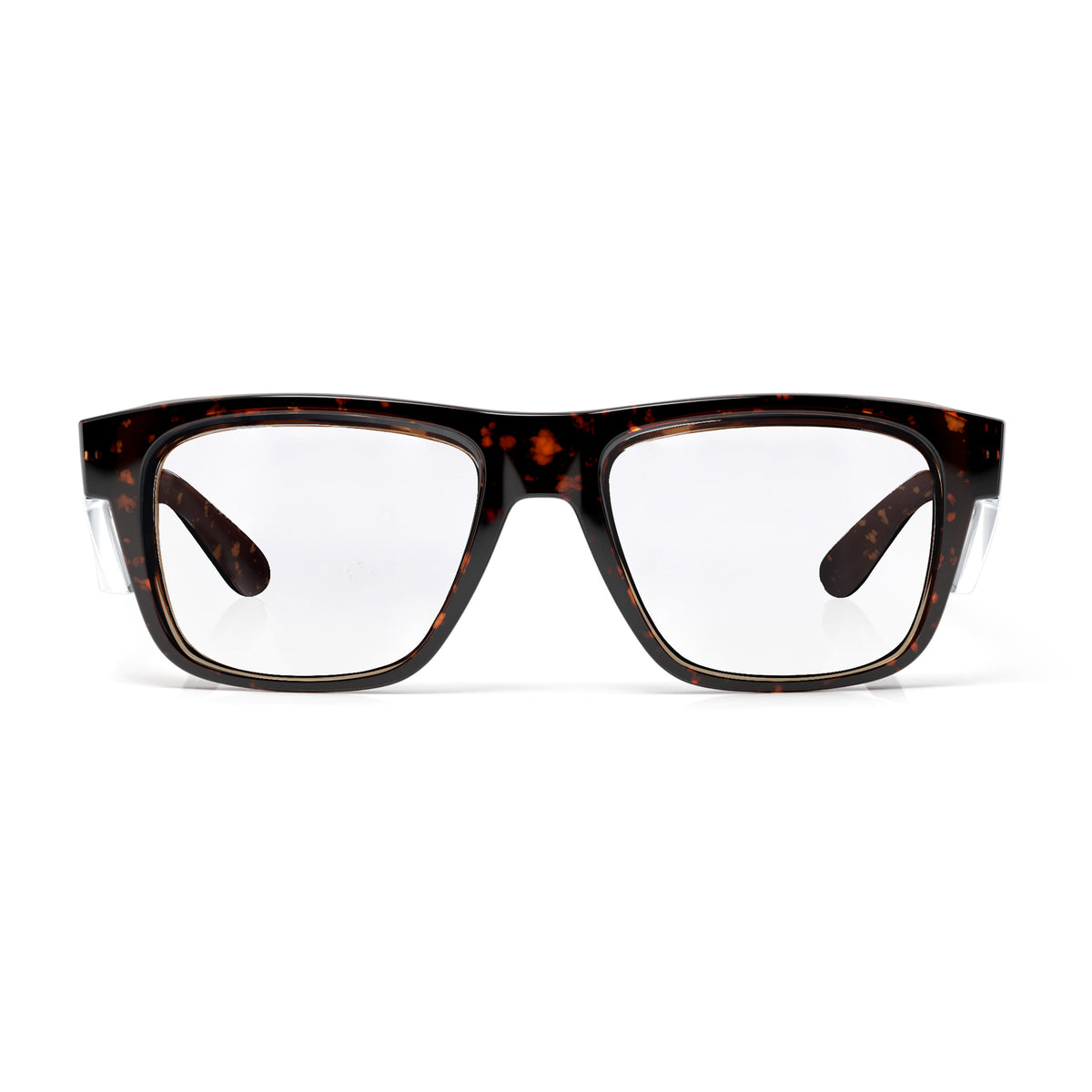SafeStyle Fusions prescription safety glasses in Brown Tort — front view