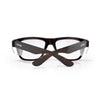 SafeStyle Fusions prescription safety glasses in Brown Tort — back view