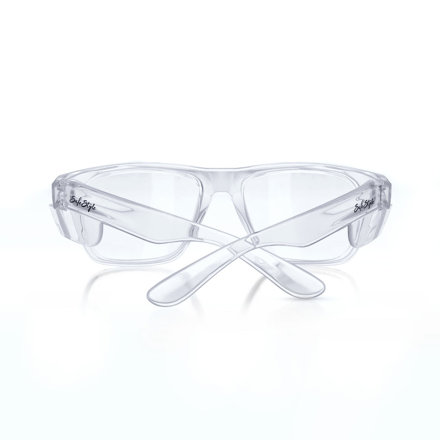 SafeStyle Fusions prescription safety glasses in Clear — back view