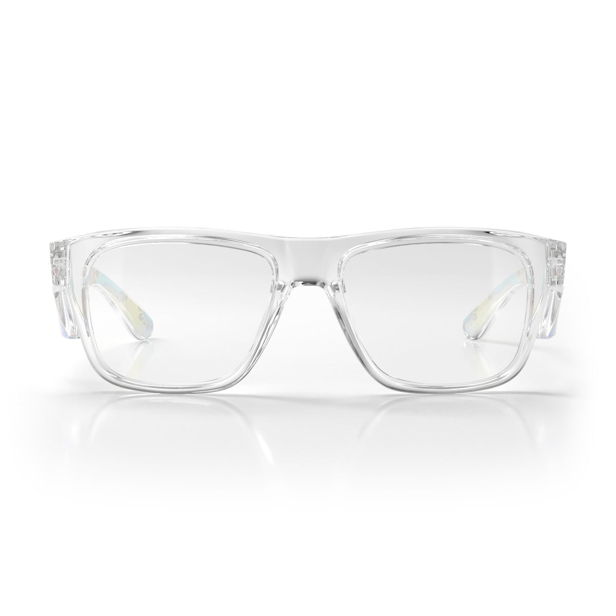 SafeStyle Fusions prescription safety glasses in Clear Art Series V3 — front view