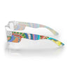 SafeStyle Fusions prescription safety glasses in Clear Art Series V3 — side view