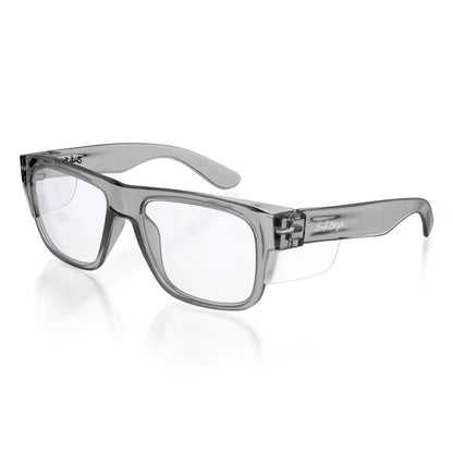 SafeStyle Fusions prescription safety glasses in Graphite — angle view