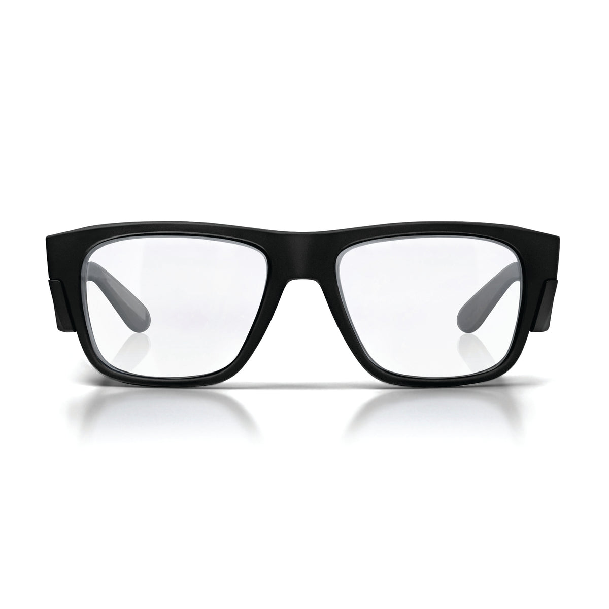 SafeStyle Fusions prescription safety glasses in Matte Black — front view