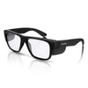 SafeStyle Fusions prescription safety glasses in Matte Black — angle view