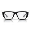 SafeStyle Fusions prescription safety glasses in Matte Black Art Series V3 — front view