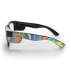 SafeStyle Fusions prescription safety glasses in Matte Black Art Series V3 — side view