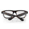 SafeStyle Fusions XL prescription safety glasses in Brown Tort — back view