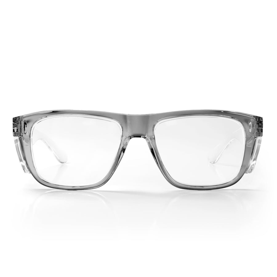 SafeStyle Fusions XL prescription safety glasses in Graphite — front view