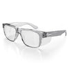 SafeStyle Fusions XL prescription safety glasses in Graphite — angle view