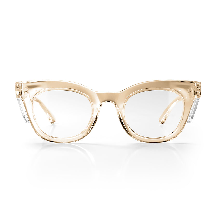 SafeStyle Harps prescription safety glasses in Champagne — front view