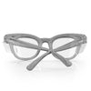 SafeStyle Harps prescription safety glasses in Graphite — back view