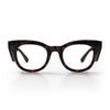 SafeStyle Harps prescription safety glasses in Matte Brown Tort — front view