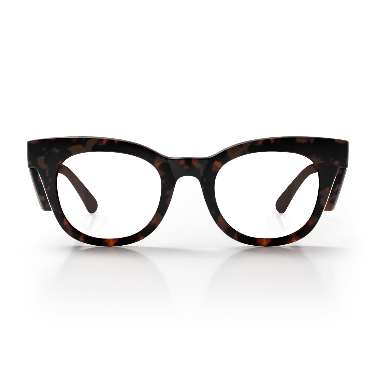 SafeStyle Harps prescription safety glasses in Matte Brown Tort — front view