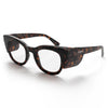 SafeStyle Harps prescription safety glasses in Matte Brown Tort — angle view