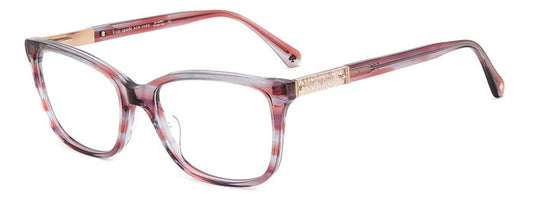 Kate Spade AMABELLA/G Pink Horn angled view showing temples