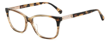 Kate Spade AMABELLA/G Beige Horn angled view showing temples