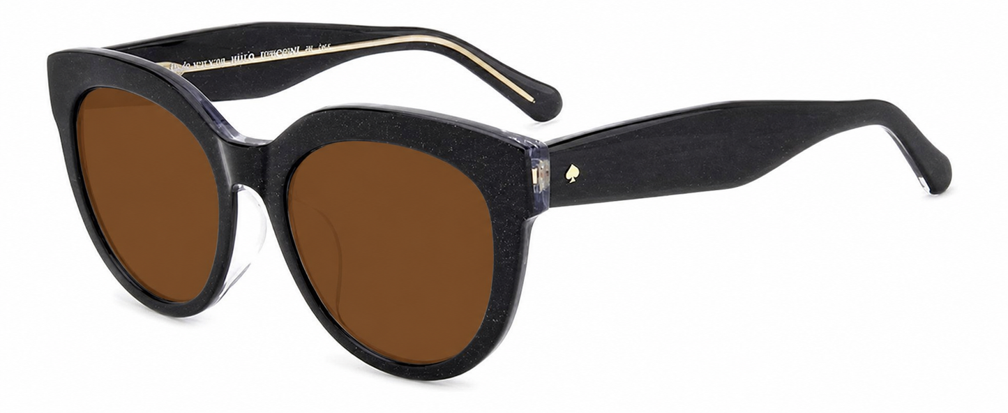 Colour: Black - Custom Polarised - Brown solid tint