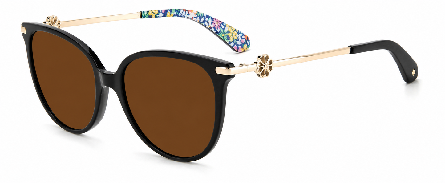 Colour: Black - Custom Polarised - Brown solid tint