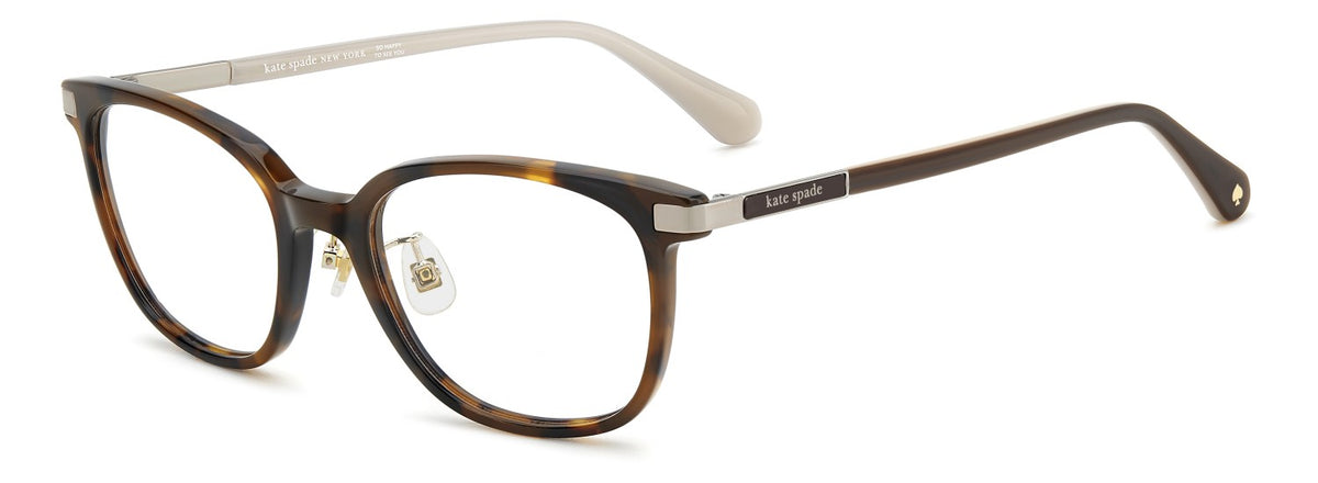 Kate Spade KS MYRNA 2/FJ Havana angled view showing temples