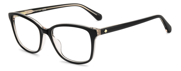 Kate Spade KS REILLY 2 Black Pink angled view showing temples