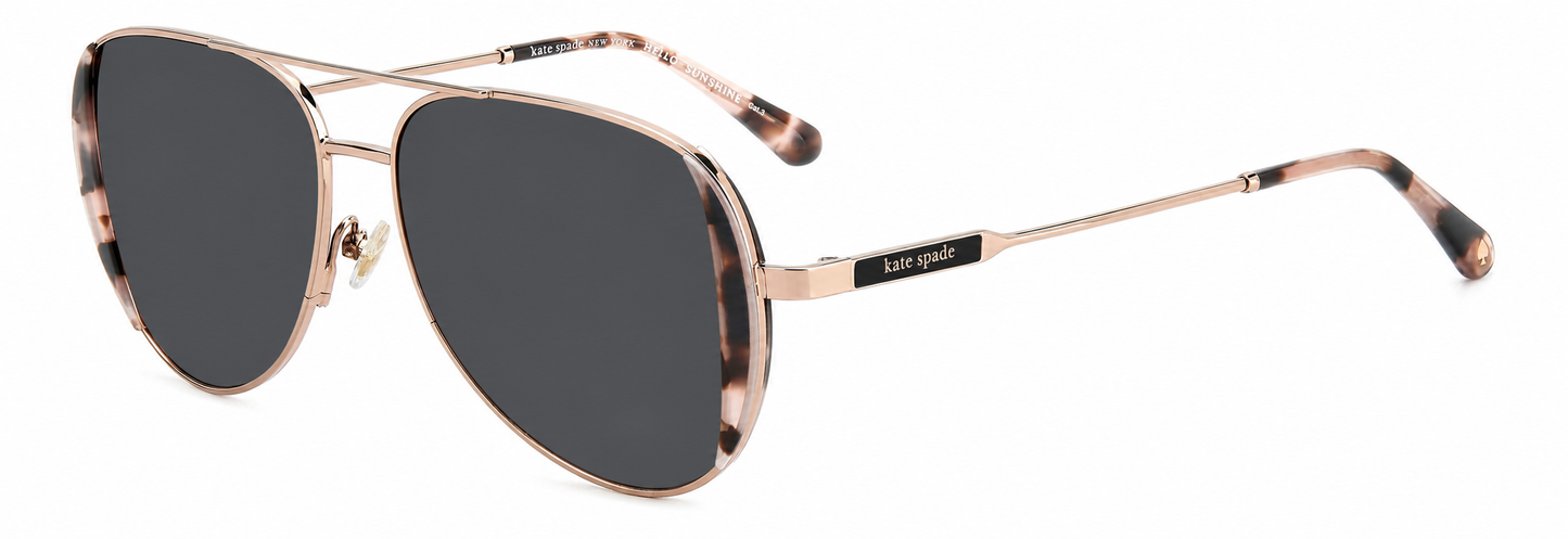 Colour: Rose Gold - Custom Polarised - Grey solid tint