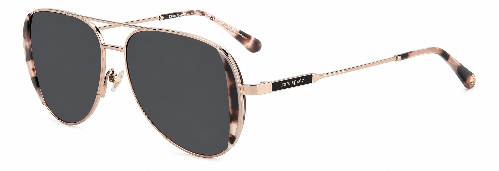 Colour: Rose Gold - Custom Polarised - Grey solid tint