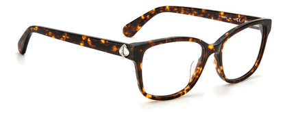 Kate Spade REILLY/G Havana angled view showing temples