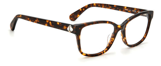Kate Spade REILLY/G Havana angled view showing temples