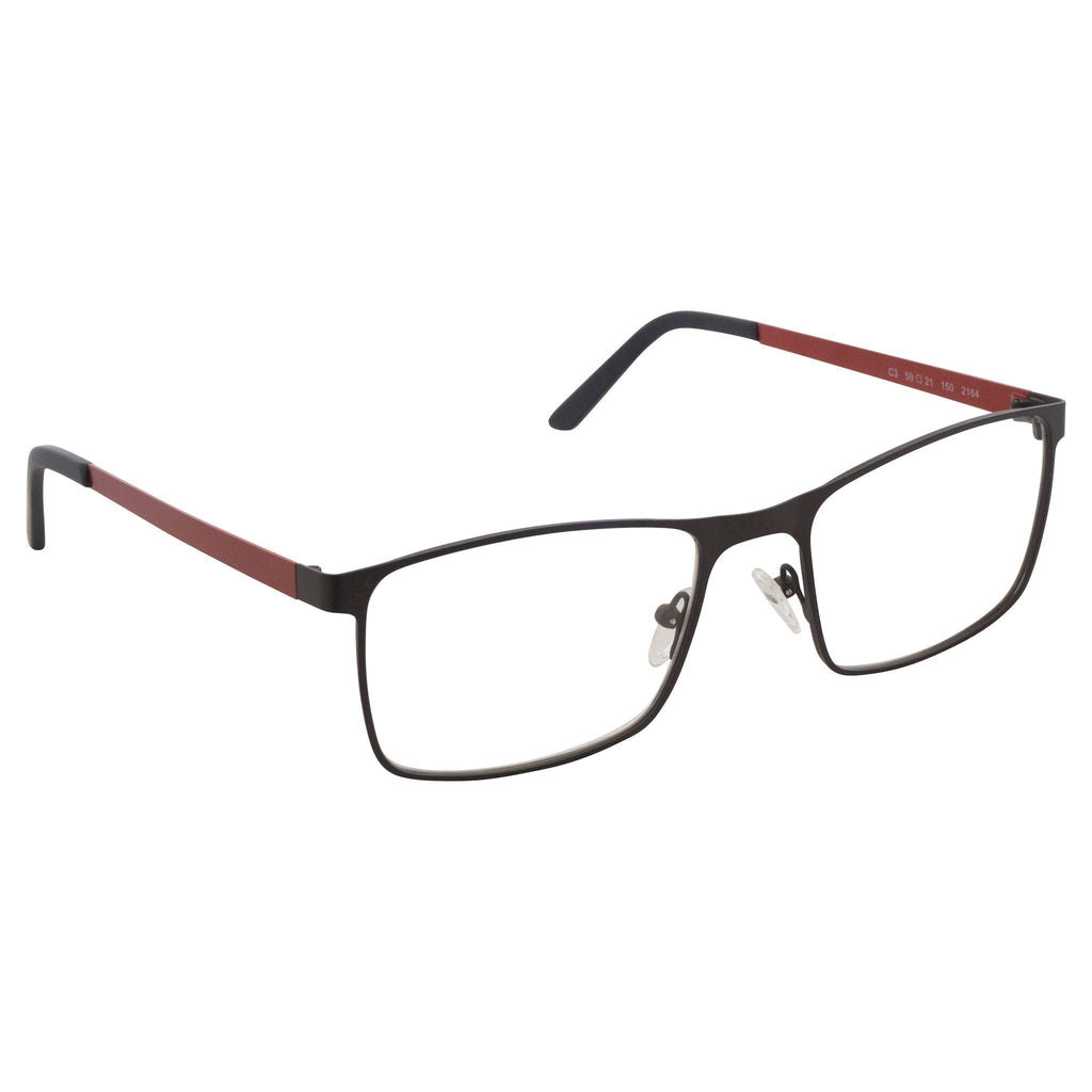 Matrix Eyedesign 2164 Black & Red optical frame, three-quarter view