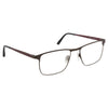 Matrix Eyedesign 2177 Brown & Burgundy optical frame, three-quarter view