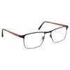 Matrix Eyedesign 2177 Navy & Brown optical frame, three-quarter view