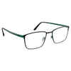Matrix Eyedesign 2179 Black & Green optical frame, three-quarter view