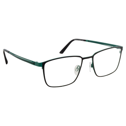 Matrix Eyedesign 2179 Black & Green optical frame, three-quarter view