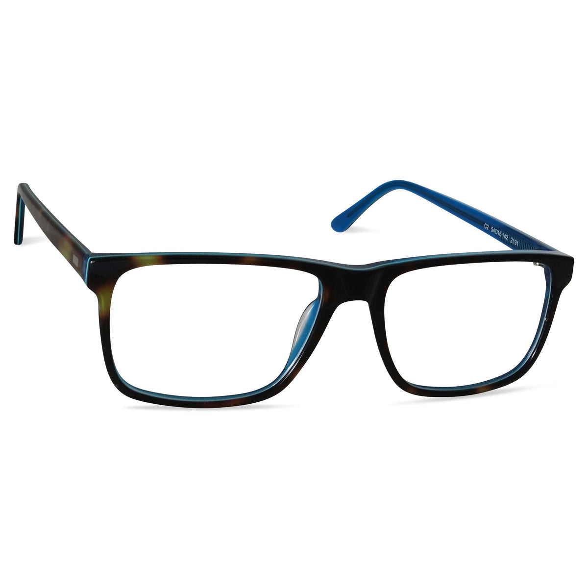 Matrix Eyedesign 2191 Tortoise & Blue optical frame, three-quarter view
