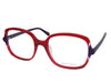 Nicola Finetti 956 Deep Red and Violet angled view showing temples
