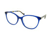 Nicola Finetti 958 Crystal Indigo Blue angled view showing temples