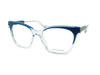 Nicola Finetti 972 Blue & Crystal angled view showing temples