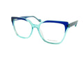 Nicola Finetti 974 Navy/Aqua angled view showing temples