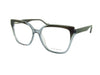 Nicola Finetti 974 Slate/Crystal Grey angled view showing temples