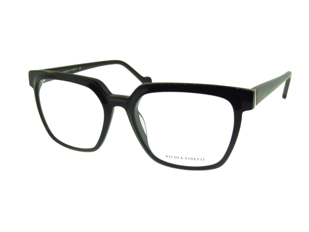 Nicola Finetti 982 Black angled view showing temples