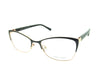 Nicola Finetti 907 Black & Gold optical frame, three-quarter view