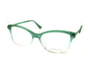 Nicola Finetti 933 Green Fade optical frame, three-quarter view