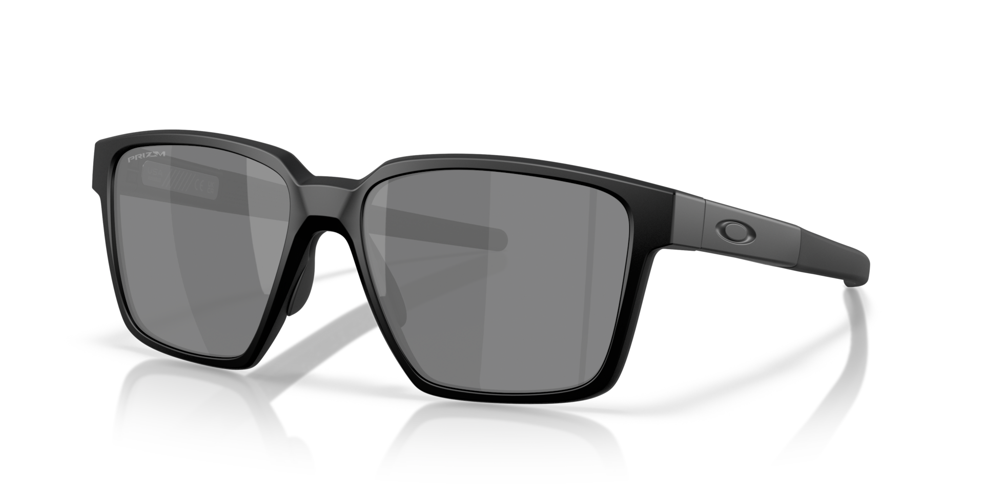 Oakley Actuator SQ Sunglasses angle view - Colour: Matte Black / Prizm Black