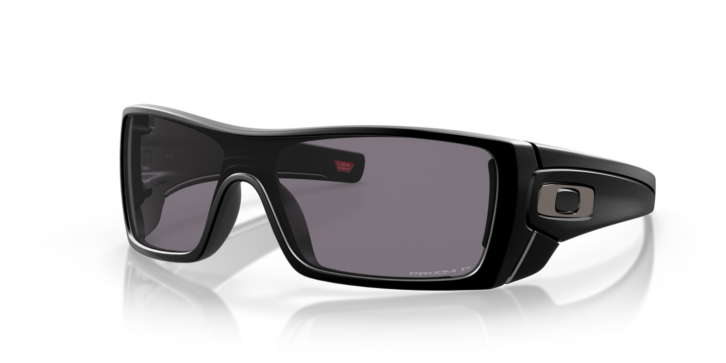 Oakley Batwolf Sunglasses angle view - Colour: Matte Black / Prizm Grey Polarised