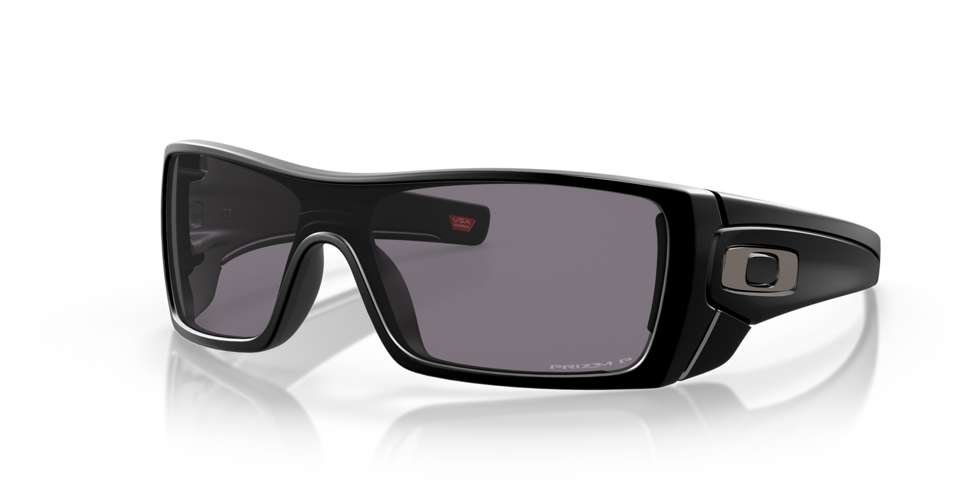 Oakley Batwolf Sunglasses angle view - Colour: Matte Black / Prizm Grey Polarised