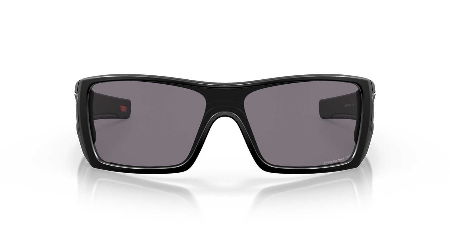 Oakley Batwolf Sunglasses front view - Colour: Matte Black / Prizm Grey Polarised