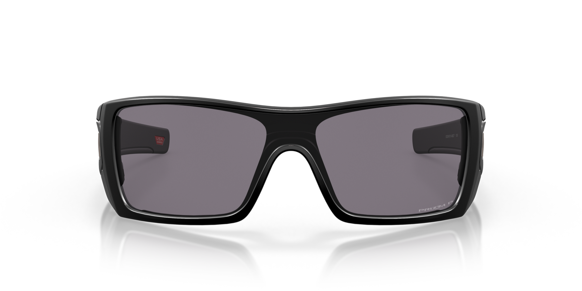 Oakley Batwolf Sunglasses front view - Colour: Matte Black / Prizm Grey Polarised