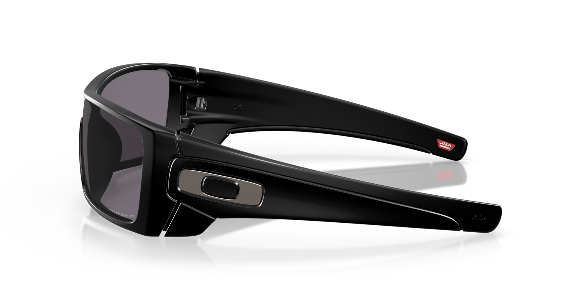 Oakley Batwolf Sunglasses side view - Colour: Matte Black / Prizm Grey Polarised